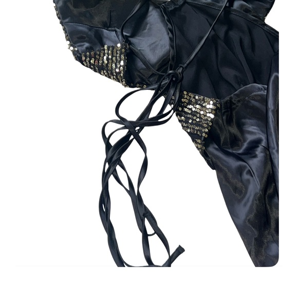 Dress butterfly Black and Gold Sequin y2k - Picture 9 of 14